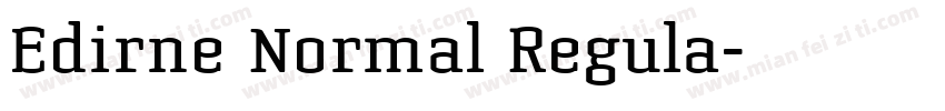 Edirne Normal Regula字体转换